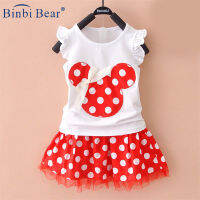 New 2022 T-shirt Skirt Baby Child Suit 2 Pieces Fashion Girls Clothing Sets Childrens Clothes Bowknot Shirt Dress 2-10T