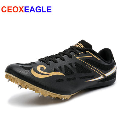 Men Track and Field Shoes Male Athletic Shoes Women Outdoor Sport Spikes Sneakers Unisex Track Shoes Teenagers Race Runing Shoes