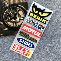 1 ชุด BERIK GoPro MOTUL SHOEI Yoshimura องค์ประกอบสะท้อนแสงรถจักรยานยนต์ขอบจักรยานหมวกกันน็อคสติกเกอร์แต่งรถสติกเกอร์ไวนิลสำหรับ YAMAHA SUZUKI HONDA Kawasaki KTM DUCATI BMW Benelli Harley Vespa