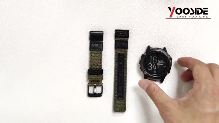  YOOSIDE Fenix 5/Fenix 6 Watch Band, 22mm Quick Easy Fit Nylon  Durable Wristband Strap for Garmin Fenix 5/5 Plus,Fenix 6,Instinct,Quatix  5, MARQ,Forerunner 935/945,Fit Wrist 6.3-8.66inch (Green) : Electronics