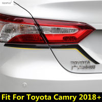 ด้านหลังไฟท้ายไฟท้ายคิ้วเปลือกตาแถบปกตัดสำหรับ Toyota Camry 2018-2022 ABS โครเมี่ยมคาร์บอนไฟเบอร์อุปกรณ์เสริม