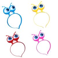 【CW】 Glowing Eyeball Hair Hoop Flashing LED Light Up Headband Alien Head Boppers Cosplay Party Headwear for Halloween Bar