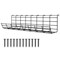 1pc Under Desk Cable Management Tray Iron Cable Organizer Cable Storage Rack Cable Board Container Chic Wire Storage Rack