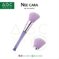 NEE CARA ANGLED POWDER BRUSH (N827) : neecara นีคาร่า แปรงแต่งหน้าด้ามม่วง x 1 ชิ้น abcmall