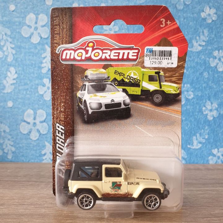 โมเดลรถเหล็ก-majorette-jeep-wrangler-explorer-brown-สีน้ำตาลครีม-โมเดลรถสะสม