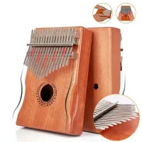 【YF】 17 Keys Kalimba Board Mahogany Likembe Mbira Thumb Musical Instrumentos With Accessories  بيانو محمول