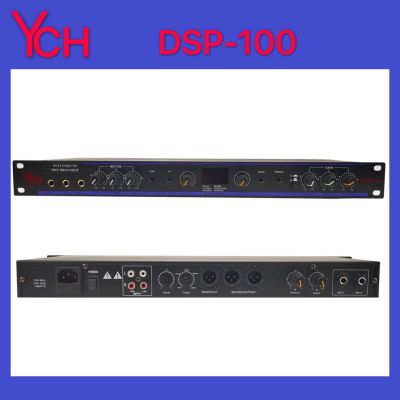 YCH  DSP Professional Power คาราโอเกะ-ออกแบบ Preamp 99 Digital Reverb Effects ปรับลำโพงไม่มีเสียงรบกวนสำหรับ Stage(YCH รุ่น DSP-100)