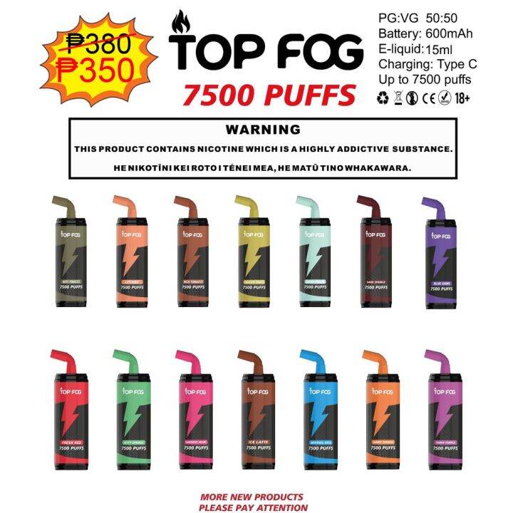 Top Fog 7500 puff kit | Lazada PH