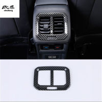 1PC ABS Carbon Fiber Grain Rear Air Conditioning Outlet Decoration Cover for 2017-2021 Volkswagen VW Tiguan MK2 AD1