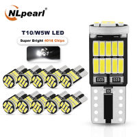 NLpearl 2/10x W5W T10 หลอดไฟ Led Canbus 4014 SMD 6000K 168 194 Led 5w5 ภายในรถโดมอ่านป้ายทะเบียนไฟสัญญาณ-ujce8277