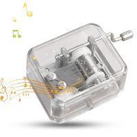 Acrylic Clear Hand Crank Music Box For Mom/Dad/Daughter/Son Perfect Gift For Birthday Christmas Thanksgiving Music Box