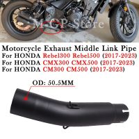 Slip On For HONDA Rebel 500 300 CM500 CM300 CMX500 CMX300 2017 - 2023 Motorcycle Exhaust Muffler Escape Moto Middle Link Pipe Haberdashery