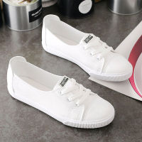 1 pedal shallow mouth small white shoes female 2022 summer new flat-bottomed leisure Korean travel driving nurse student board shoes