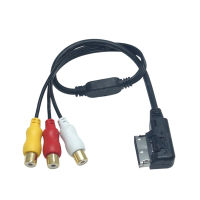 รถ Rca Aux อินพุตลวด Mdi/ami ถึง3-Way Rca หญิงสายสัญญาณเสียง Aux สายสัญญาณเสียงอะแดปเตอร์ดัดแปลงอุปกรณ์เสริม【fast】