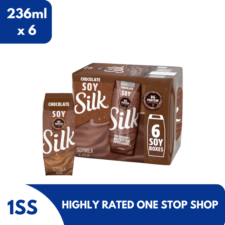 Silk Soy Milk Chocolate Flavor, 236ml set of 6 Lazada PH