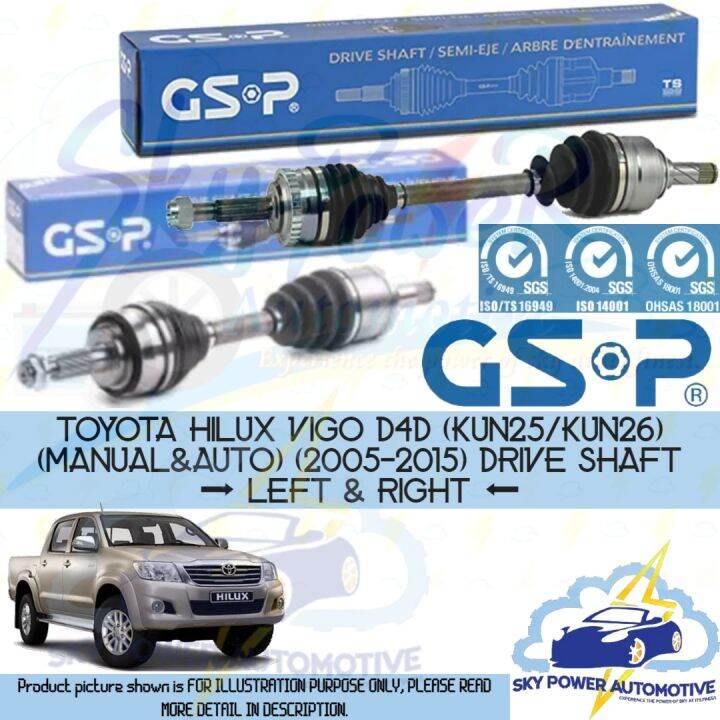 TOYOTA HILUX VIGO D4D KUN25 KUN26 (MANUAL&AUTO) (20052012) GSP DRIVE