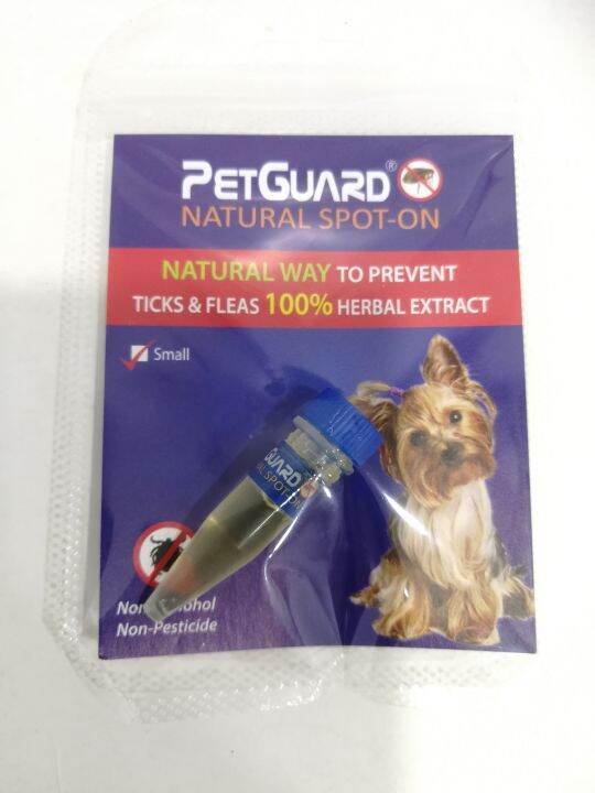 PetGuard Natural SpotOn Dog Tick Flea Treatment Drip (2ml) Lazada
