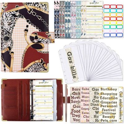 A6 Butterfly Embossing Planner Binder Page Zipper Envelopes Cash Envelopes Budgeting Organizer for Cash