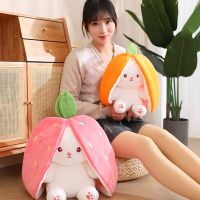 【CW】Plush Bunny Cute Soft Rabbit Stuffed Animal Cushion Pillow Kids Toy 7/10/14 Inch Sleeping Aids Gifts for Boys Girls