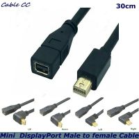 Thunderbolt Mini DP Ke Kabel DP Mini DisplayPort Jantan Ke Betina Ekstensi Adaptor Konektor Berlapis Emas 0.3M