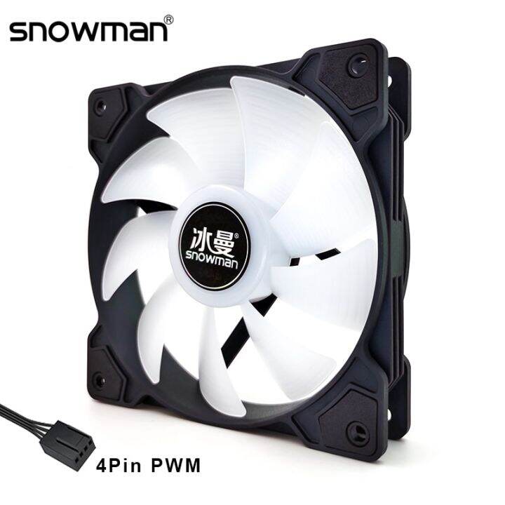 SNOWMAN PWM 4 Pin ARGB 120Mm PC Case Fan Quiet 12CM Cooling Fan Silent