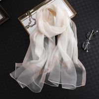 ▩◈  Luxury Brand 2023 Women Silk Scarf Thin Summer Lady Beach Shawl Scarves Muslim Fashion Foulard Female Hijab Headscarf