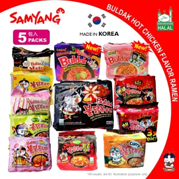 Samyang Buldak Ramen Noodles Variety Pack, 10 Flavors (2X Spicy, Original,  Carbo, Cheese, Curry, Stew, Multi Cream Carbo, Jjajang, Habanero Lime 