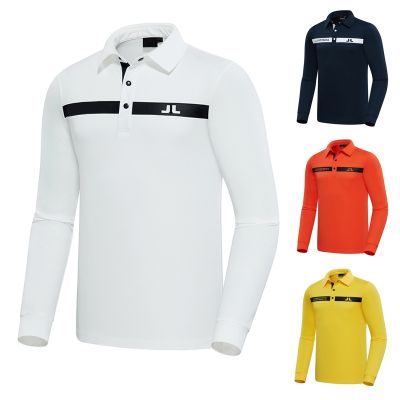 2023 new JL J.Lindeberg Golf clothing qiu dong men long sleeve T-shirt outdoor sports leisure polo shirt breathable quick-drying wash and wear coat
