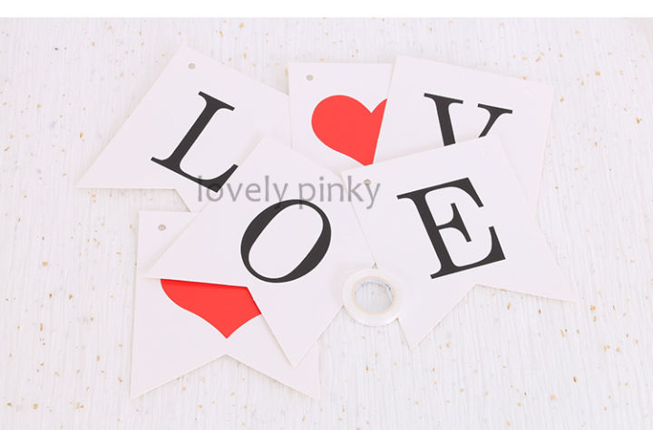 พร้อมส่ง-ธงราว-ธงแบนเนอร์-i-love-you-love-marry-me-ป้ายครบรอบ-มีเชือกในตัว