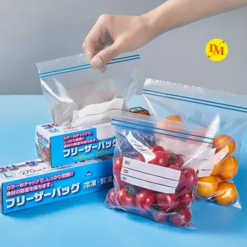 StoBag 50pcs Transparent Plastic Double Ziplock Bags Food
