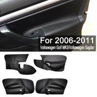 หนังไมโครไฟเบอร์รถประตู Handle Armrest แผงสำหรับ VW Jetta 2005- 2010 Mk5 Golf 5พร้อม Mount อุปกรณ์ภายในรถ