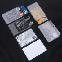 hot！【DT】❃✈  10pcs Transparent Card Holder Plastic Holders To Credit Cards Protector Cardholder