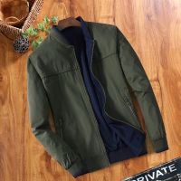 Mens Double-sided Casual Jacket Spring and Autumn Stand Collar Pure Cotton Comfortable Jacket Double-sided Wear Casual Mens Thin Coat