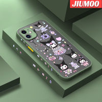 JIUMOO เคสสำหรับ iPhone 11 11 Pro 11 Pro Max,เคสมีน้ำค้างแข็งโปร่งใสลายการ์ตูนเคสขอบสี่เหลี่ยมด้านข้างแบบแข็งลายกล้องปลอกซิลิโคนเคสนิ่มป้องกันการกระแทก