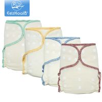 EezKoala 2pcs/lot ECO-friendly OS Hemp Fitted Cloth Diaper AIO each diaper with a snap insert  fit baby 5-15kgs  high absorbency Cloth Diapers