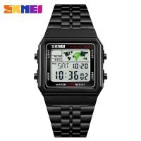 SKMEI นาฬิกาข้อมือชาย,หญิง ระบบ Quartz Digital เรือนและสายโลหะPink,ดำ,ทอง รุ่น DG-007GG,GP,TB.TW