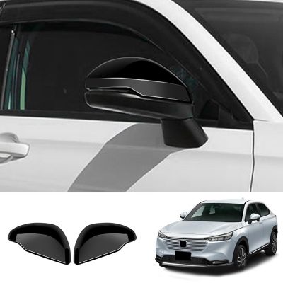 Car Rearview Side Glass Mirror Cover Trim Frame Side Mirror Caps for Honda HRV HR-V Vezel 2021 2022