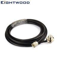 Eightwood CB Radio Antenna Extension Cable UHF PL-259 Male Straight to SO-239 Female Right Angle RG58 Coaxial 5 Meters Adapter