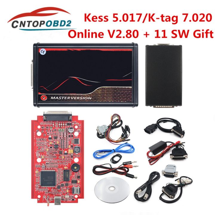 KESS V2 5.017 V2.80 EU Red ECM Titanium KTAG V2.25 V7.020 4 LED