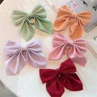 Women Korean Fashion Ribbon Bow Tie Hairpin Hair Bow Tulip Flower Clip Black Elegant Ladies Hairgrips Headwear Hair Accessories