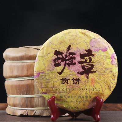 เค้กชา Puer ต้นไม้โบราณ357กรัม Ripe Puerh สีดำ