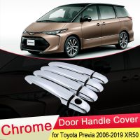 ✶﹉ for Toyota Previa Tarago Estima Aeras XR50 2006 2019 Chrome Door Handle Cover Trim Car Set Styling Accessories 2007 2008 2009