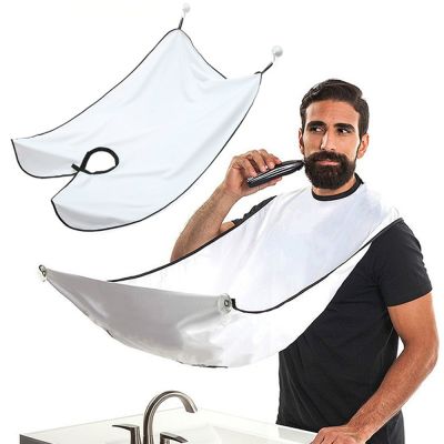 ○۞✶ Man Shaving Apron Adult Face Shaved Hair Holder Apron Hairdresser Organizer Tools Accessories Man Care Beard Easy Cleaning Bib