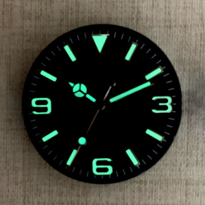 vintage-style-nh35-nh36-watch-blank-dial-green-luminous-hand-nh35dial-date-window-watchhand-nh35hand-369-dial-accessories-nh36