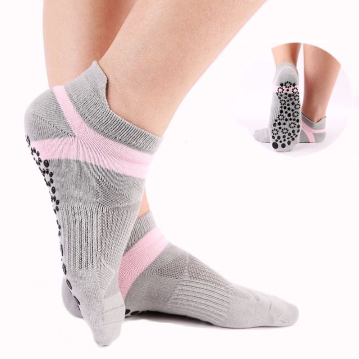 ถุงเท้าโยคะ-k-1สำหรับผู้หญิงผ้าฝ้ายระบายอากาศถุงเท้ากีฬาพิลาทิสถุงเท้าบัลเล่ต์ถุงเท้าเต้น