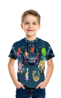 T SHIRT   2023 My Singing Monsters Boys and Girls Short Sleeve T-shirt Cotton 3D Digital Printing Fashion Kids Clothing Casual Tops 39