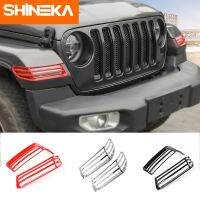 SHINEKA ABS ที่ครอบตัดไฟหน้าป้องกันคิ้วล้อรถยนต์สำหรับ Jeep Gladiator JT สำหรับรถจี๊ปซาฮาร่า JL 2018 +