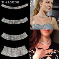 ☃ Sparkling Silver Color Crystal Collar Chain Choker Necklace Bridal Women Wedding Party Diamante Rhinestone Choker Jewelry Gifts