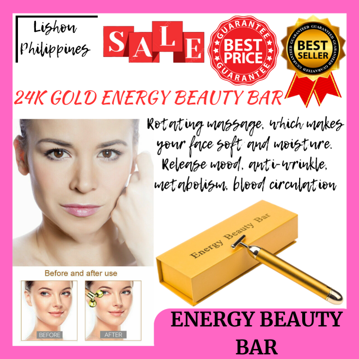 Energy Beauty Bar 24k Golden Pulse Vibrating Facial Beauty Massager ...