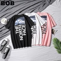 BOB THE NORTH FACE เสื้อยืดแขนสั้นผ้าฝ้ายสไตล์ญี่ปุ่น tshirt S-3XL